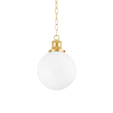 Load image into Gallery viewer, Beverly Pendant Light in Aged Brass (Small).