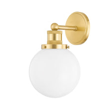 Load image into Gallery viewer, Beverly Wall Light in Aged Brass.