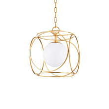 Load image into Gallery viewer, Claire Pendant Light in Vintage Gold Leaf (Small).