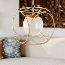 Load image into Gallery viewer, Claire Pendant Light in living room.