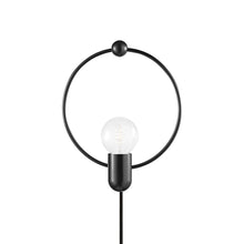 Load image into Gallery viewer, Darcy Plug-In Wall Light in Soft Black.