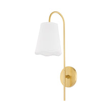 Load image into Gallery viewer, Dorothy Wall Light in Aged Brass.