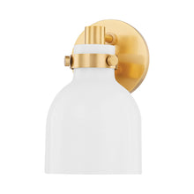 Load image into Gallery viewer, Elli Bath Wall Light in Aged Brass.
