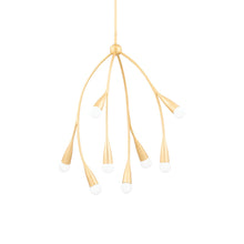 Load image into Gallery viewer, Elsa Chandelier in Gold Leaf.