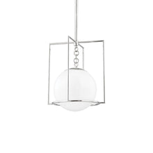 Load image into Gallery viewer, Frankie Caged Pendant Light in Polished Nickel (Small).
