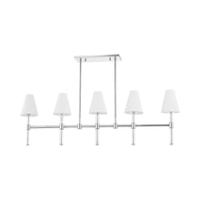 Load image into Gallery viewer, Janelle Linear Pendant Light in Polished Nickel.
