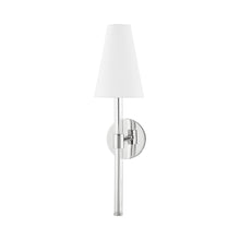 Load image into Gallery viewer, Janelle Wall Light in Polished Nickel.