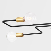 Load image into Gallery viewer, Jena Semi Flush Mount Ceiling Light in Detail.