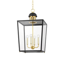 Load image into Gallery viewer, June Pendant Light in Aged Brass/Black (Large).