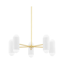 Load image into Gallery viewer, Kira Chandelier in Aged Brass/Soft White Combo (10-Light).