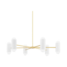 Load image into Gallery viewer, Kira Chandelier in Aged Brass/Soft White Combo (12-Light).