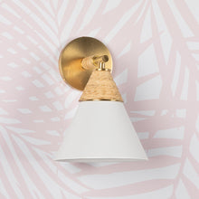 Load image into Gallery viewer, Mica Wall Light in Detail.
