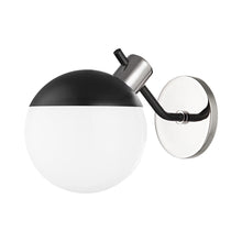 Load image into Gallery viewer, Miranda LED Wall Light in Polished Nickel/Soft Black.