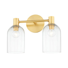 Load image into Gallery viewer, Paisley Vanity Wall Light in Aged Brass (2-Light).