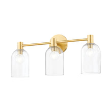 Load image into Gallery viewer, Paisley Vanity Wall Light in Aged Brass (3-Light).