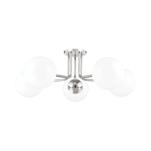 Load image into Gallery viewer, Stella Semi Flush Mount Ceiling Light in Polished Nickel.