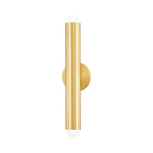 Load image into Gallery viewer, Taylor Wall Light in Aged Brass.