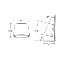 Load image into Gallery viewer, Mod Indoor/Outdoor LED Wall Light - line drawing.