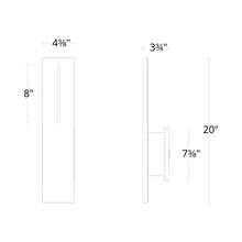 Load image into Gallery viewer, Aegis Outdoor LED Wall Light - line drawing.