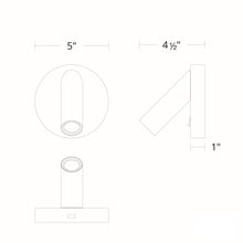 Load image into Gallery viewer, Aspire LED Wall Light - line drawing.