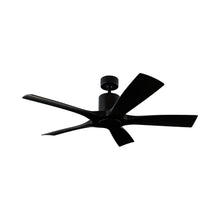 Load image into Gallery viewer, Aviator 5 Downrod Ceiling Fan in Matte Black.