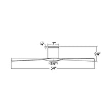 Load image into Gallery viewer, Aviator 5 Flush Mount Ceiling Fan - line drawing.