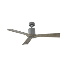 Load image into Gallery viewer, Aviator Downrod Ceiling Fan in Graphite/Weathered Gray.