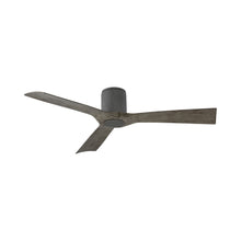Load image into Gallery viewer, Aviator Flush Mount Ceiling Fan in Graphite/Weathered Gray.
