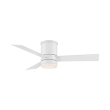 Load image into Gallery viewer, Axis LED Flush Mount Ceiling Fan in 44-Inch/Matte White.