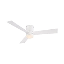 Load image into Gallery viewer, Axis LED Flush Mount Ceiling Fan in 52-Inch/Matte White.