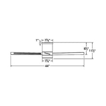 Load image into Gallery viewer, Axis LED Flush Mount Ceiling Fan - line drawing.