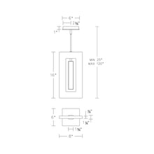 Load image into Gallery viewer, Cambria LED Mini Pendant Light in - line drawing.