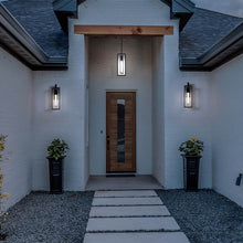 Load image into Gallery viewer, Cambridge Outdoor LED Pendant Light in Outside Area.