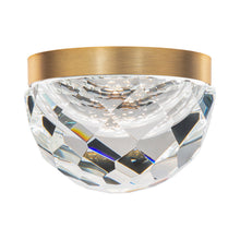 Load image into Gallery viewer, Cascade LED Flush Mount Ceiling Light in Aged Brass.