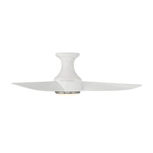Load image into Gallery viewer, Corona Outdoor LED Flush Mount Ceiling Fan in Detail.