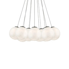 Load image into Gallery viewer, Cosmic Crystal Multi-Light LED Pendant Light in Black (12-Light).