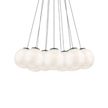 Load image into Gallery viewer, Cosmic Crystal Multi-Light LED Pendant Light in Black (12-Light).