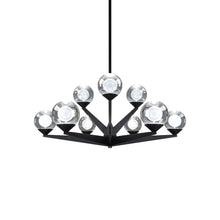 Load image into Gallery viewer, Double Bubble LED Chandelier in Black (9-Light).