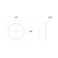 Load image into Gallery viewer, Echelon LED Flush Mount Ceiling Light - line drawing.