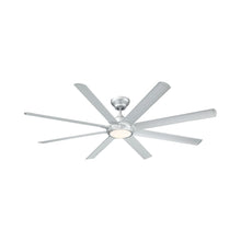 Load image into Gallery viewer, Hydra Downrod LED Ceiling Fan in 80-Inch/Titanium Silver.
