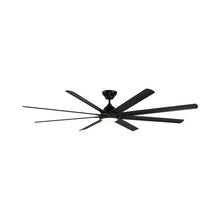 Load image into Gallery viewer, Hydra Downrod LED Ceiling Fan in 96-Inch/Matte Black.