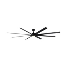 Load image into Gallery viewer, Hydra Downrod LED Ceiling Fan in 120-Inch/Matte Black.