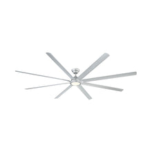 Load image into Gallery viewer, Hydra Downrod LED Ceiling Fan in 120-Inch/Titanium Silver.
