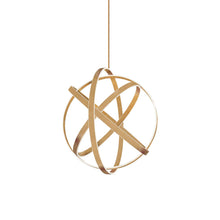 Load image into Gallery viewer, Kinetic LED Pendant Light in Aged Brass (Large).