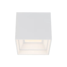 Load image into Gallery viewer, Kube Outdoor LED Flush Mount Ceiling Light in White.