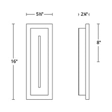 Load image into Gallery viewer, Midnight Outdoor LED Wall Light - line drawing.