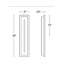 Load image into Gallery viewer, Midnight Outdoor LED Wall Light - line drawing.