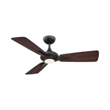 Load image into Gallery viewer, Mykonos Downrod LED Ceiling Fan in Bronze/Dark Walnut.