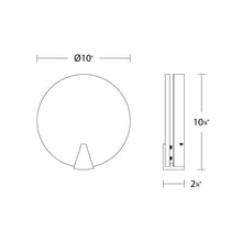 Load image into Gallery viewer, Ophelia LED Wall Light - line drawing.