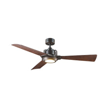 Load image into Gallery viewer, Osprey Downrod LED Ceiling Fan in Oil Rubbed Bronze/Dark Walnut.